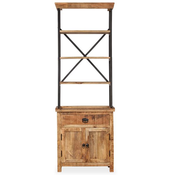 vidaXL Komoda s policami iz trdnega mangovega lesa 65x30x180 cm