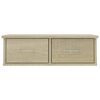 vidaXL Stenska polica s predali sonoma hrast 60x26x18,5 cm
