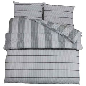vidaXL Komplet prevleke za odejo svetlo siva 225x220 cm bombaž