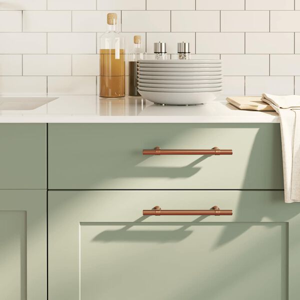 vidaXL Ročaji za omarico 10 kosov bron 128 mm nerjaveče jeklo