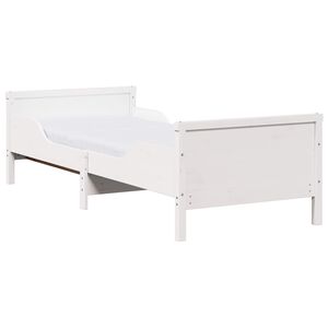 vidaXL Okvir postelje z raztegljivim vzmetnico Bela 80 x 200 cm