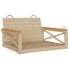 vidaXL Gugalna klop bež 63x62x40 cm poli ratan