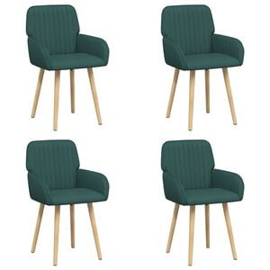 vidaXL Jedilni stoli 4 kos Blago Temno zelena 56,5 x 50 x 87,5 cm