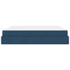 vidaXL Posteljni okvir z vzmetnico z vzmetnico 2 pcs Modra blago