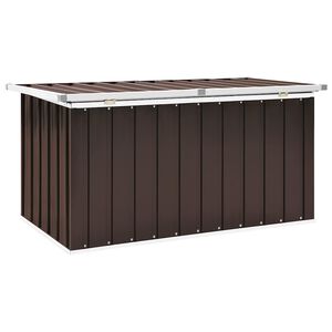 vidaXL Vrtna shranjevalna &scaron;katla rjava 129x67x65 cm