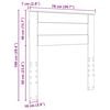 vidaXL Vzglavje Umetni hrast 75 cm Konstruiran les