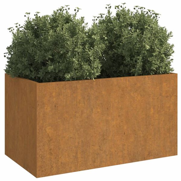 vidaXL Cvetlično korito 62x30x29 cm corten jeklo