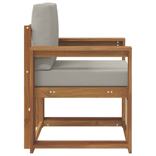 vidaXL Zunanji kavč Masivno akacijevo les in poliester