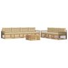 vidaXL Zunanja garnitura za sedenje 8 pcs Bela in bež 79 x 79 x 37 cm