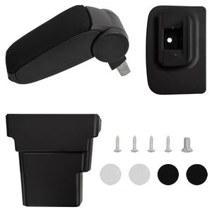 vidaXL Naslon za roke za avto črn 17x32x(37-53) cm ABS