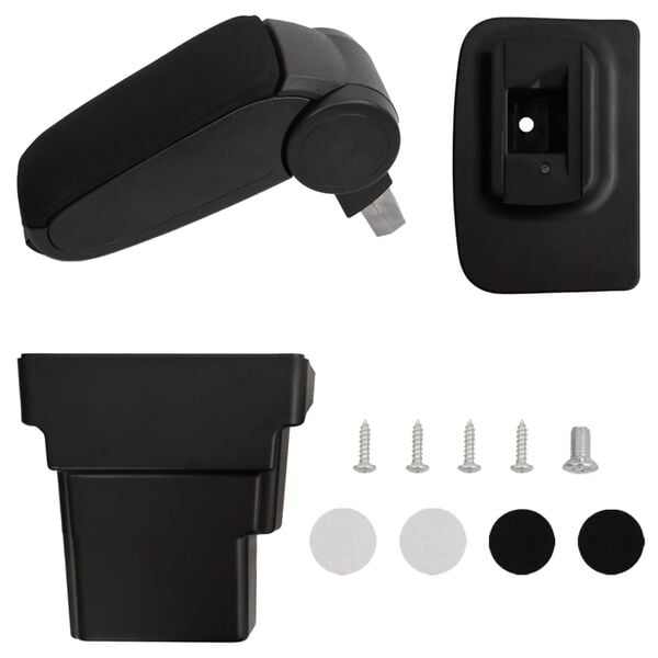 vidaXL Naslon za roke za avto črn 17x32x(37-53) cm ABS