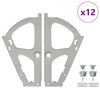 vidaXL Tečaj za zložljive predale 12 kos srebrna 235 x 155 x 30 mm