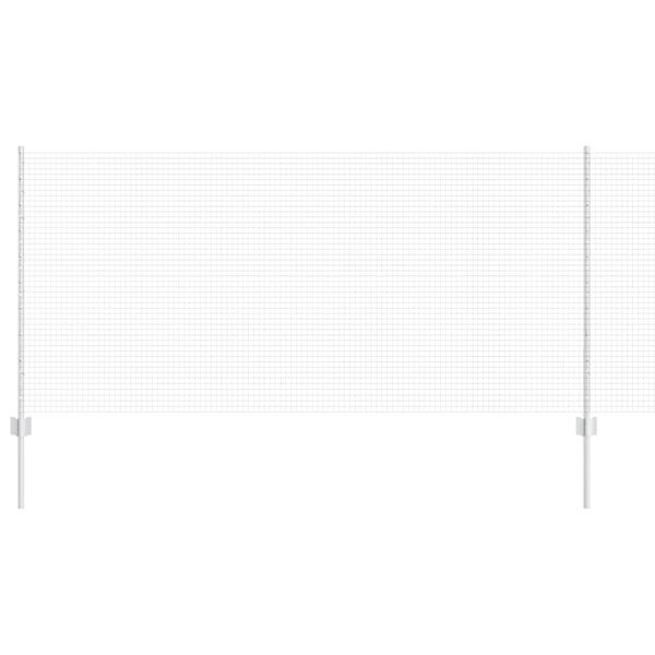 vidaXL Ograja s stebrom srebrna 1 x 10 m Jeklo
