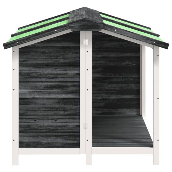 vidaXL Pasja uta siva 96x87x80,5 cm trdna borovina