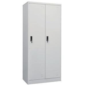 vidaXL Garderobna omara svetlo siva 80x50x180 cm jeklo