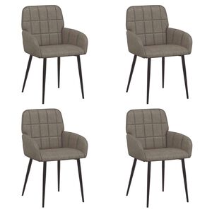 vidaXL Jedilni stoli 4 kos Umetno usnje Siva 57 x 50 x 85 cm