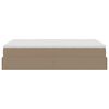 vidaXL Otomanski posteljni okvir z vzmetnico kapučino 120x190 cm