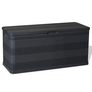 vidaXL Vrtna skrinja za shranjevanje 117x45x56 cm črna