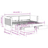 vidaXL Izvlečna dnevna postelja s predali roza 90x200 cm žamet