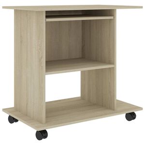 vidaXL Računalni&scaron;ka miza sonoma hrast 80x50x75 cm iverna plo&scaron;ča