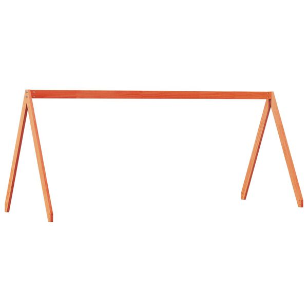 vidaXL Streha za otro&scaron;ko posteljo vo&scaron;čeno rjava 199x95,5x88cm borovina