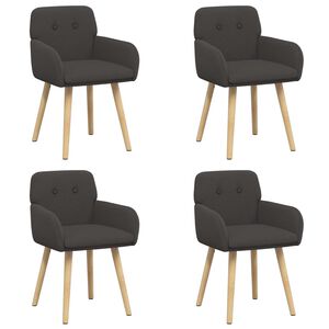 vidaXL Jedilni stoli 4 kos Boucl&eacute; Temno siva 59 x 56,5 x 85 cm