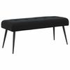 vidaXL Klop s gumbnim oblazinjenjem Črna 110 x 40 x 46 cm Žamet