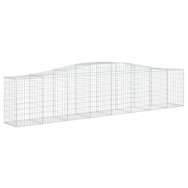 vidaXL Obokane gabion ko&scaron;are 15 kosov 400x50x80/100 cm cinkano železo