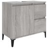 vidaXL Kopalni&scaron;ka omarica siva sonoma 65x33x60 cm inženirski les