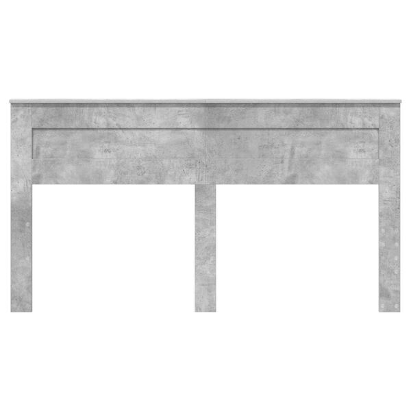 vidaXL Vzglavje Betonsko siva 200 cm Konstruiran les