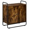 vidaXL Komoda Dimljen hrast 68 x 35 x 75 cm Predelan les