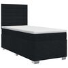 vidaXL Postelja boxspring z vzmetnico Črna 80 x 200 cm Blago