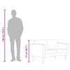 vidaXL Kavč dvosed iz blaga temno sive barve