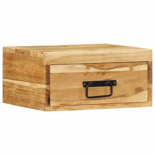 vidaXL Stenske nočne omarice 2 kosa trden akacijev les