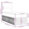 vidaXL Box spring postelja z vzmetnico temno siva 90x190 cm blago