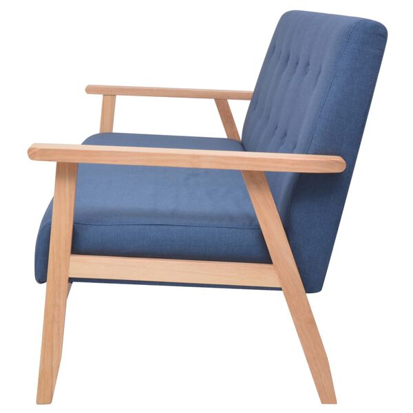 vidaXL Komplet kavčev 3-delni iz blaga modre barve