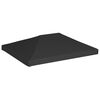 vidaXL Streha za paviljon 270 g/m&sup2; 4x3 m črna