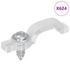 vidaXL LED stranske sponke 23,8 mm 12 kos Transparentno