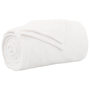 vidaXL Odeja Bela 130 x 150 cm 0.51 kg Flis