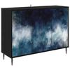 vidaXL Strani &scaron;al RAALTE Črni hrast 102 x 33 x 76 cm Inženirski les