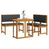 vidaXL Vrtnik Bistro Set 3 pcs Rjava Trden akacijev les