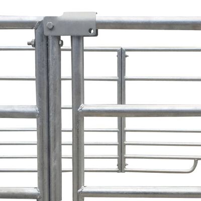 vidaXL 4 delna ograda za ovce iz pocinkanega jekla 137 x 137 x 92 cm