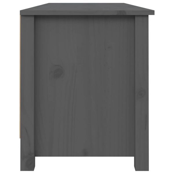 vidaXL Klop za čevlje siva 110x38x45,5 cm trdna borovina