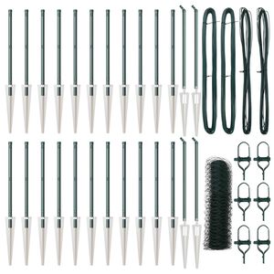 vidaXL Steber ograje. Zelena