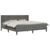 vidaXL Posteljni okvir z vzmetnico Temno siva 200 x 200 cm Žamet
