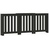 vidaXL Pokrov za radiator črn 205x21,5x83,5 cm inženirski les