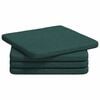 vidaXL Sedežne blazine 4 pcs blago Temno zelena 40 x 40 x 3 cm