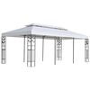 vidaXL Platno za paviljon Bela 300 x 600 cm Poliester