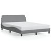 vidaXL Posteljni okvir Dover svetlo siv 140x190 cm blago