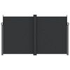 vidaXL Zložljiva stranska tenda črna 200x1200 cm